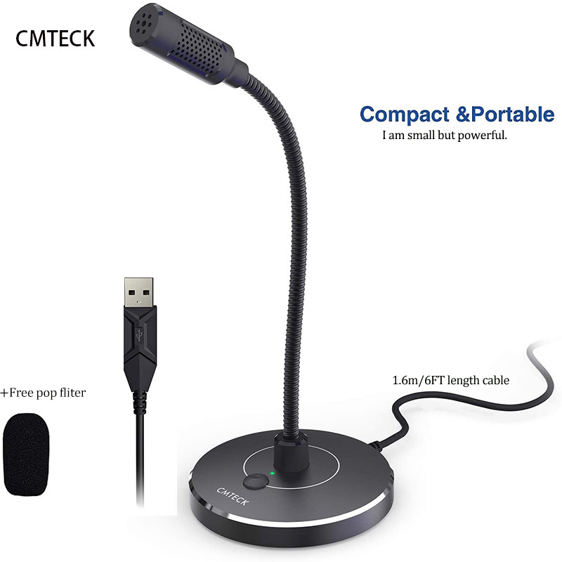 Streaming Mic Condenser - Professional ไมโครโฟนคอนเดนเซอร์จัดการประชุม Micro, Usb Gaming Pc