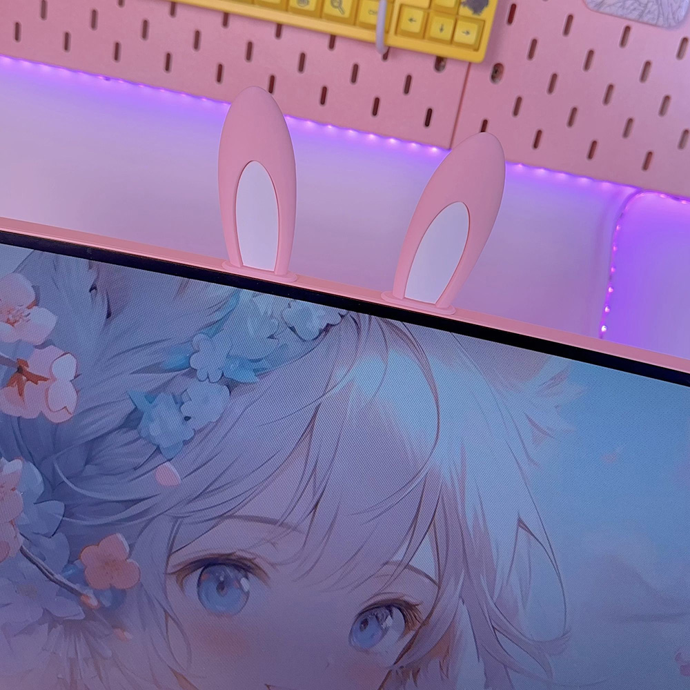 Esports Gaming Room - ของตกแต่งห้องเกมมิ่ง หูกระต่ายน่ารัก สไตล์อีสปอร์ต สีชมพูขาว ของขวัญตกแต่งห้อง