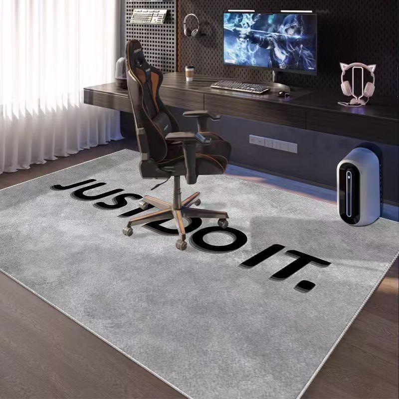 Esports Gaming Room - VIKAMA พรมสำหรับเล่นเกมสำหรับห้องเกม พรมรองเก้าอี้เล่นเกมกันลื่น พรมอีสปอร์ต ตกแต่งห้องเท่ๆ พรมพิมพ์ลายตัวอักษร