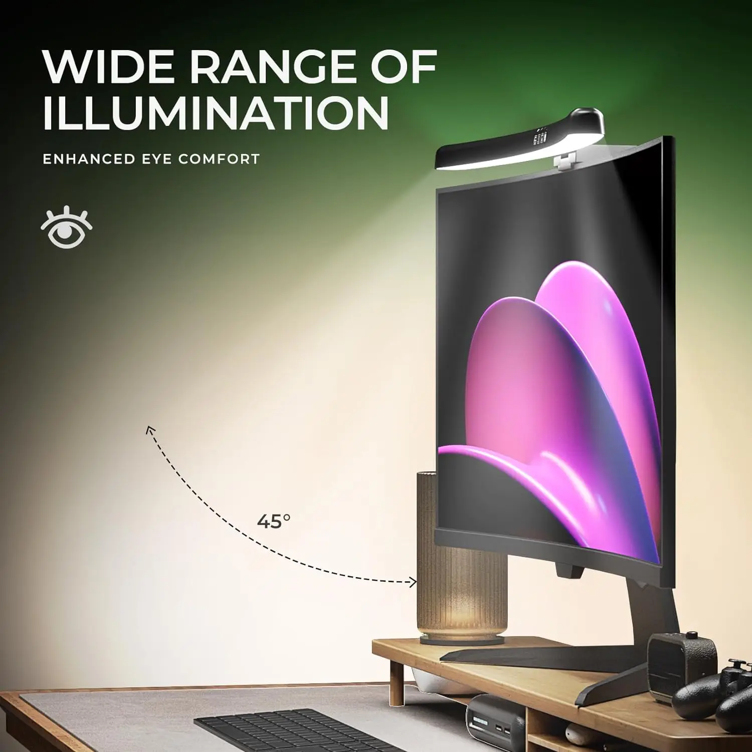 แถบไฟมอนิเตอร์แบบโค้งพร้อมไฟแบ - Gaming Monitor Curved บทวิจารณ์และราคา