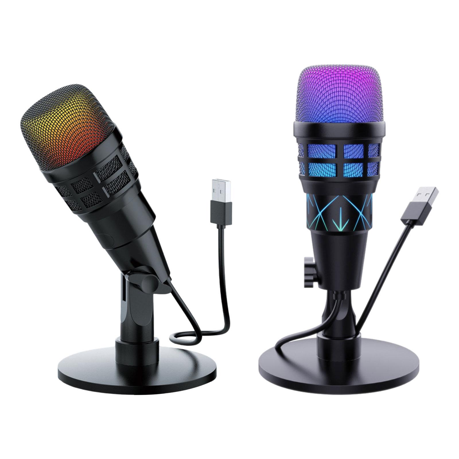 RGB USB คอนเดนเซอร์ไมโครโฟนสำห - Streaming Mic Condenser บทวิจารณ์และราคา