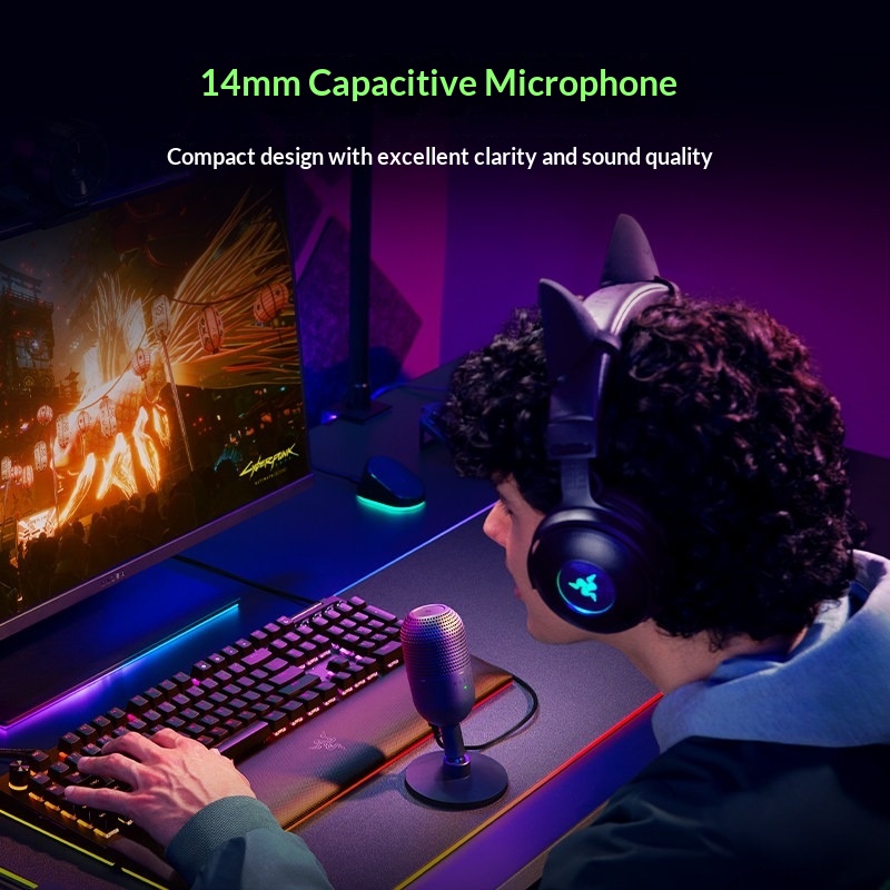 ไมโครโฟนคอนเดนเซอร์ Razer Seir - Streaming Mic Condenser บทวิจารณ์และราคา
