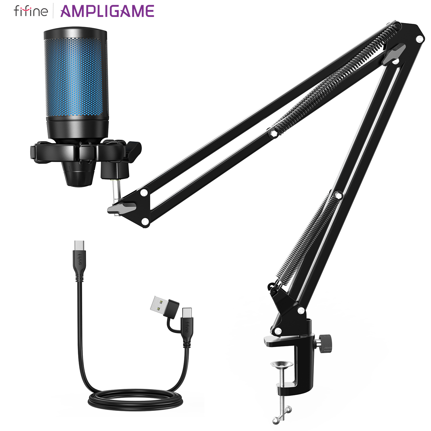 ชุดไมโครโฟนสำหรับสตรีมมิ่ง USB - Streaming Mic Condenser บทวิจารณ์และราคา