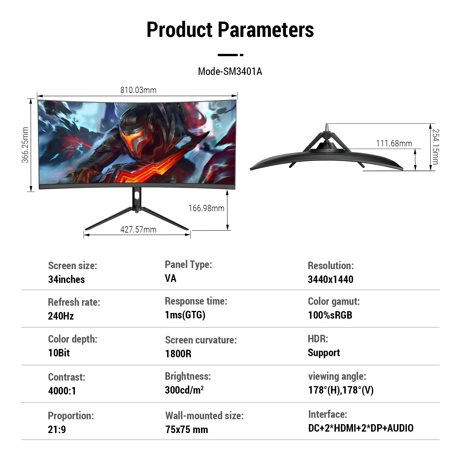 จอแสดงผลขนาด 34 นิ้ว 4K จอโค้ง - Gaming Monitor Curved บทวิจารณ์และราคา