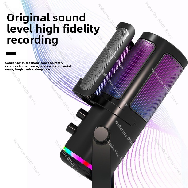USB RGB คอนเดนเซอร์ไมโครโฟนเดส - Streaming Mic Condenser บทวิจารณ์และราคา